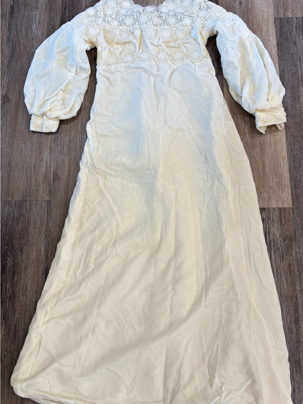Vintage Edwardian Style velvet Long Sleeve Maxi Dress